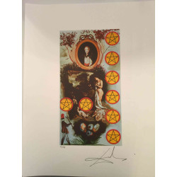 Litografia da série Salvador Dali Tarot off set 50x70 cm certificada