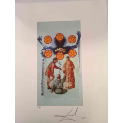 Litografia da série Salvador Dali Tarot off set 50x70 cm certificada