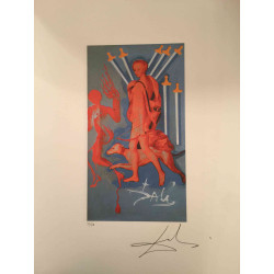 Litografia da série Salvador Dali Tarot off set 50x70 cm certificada