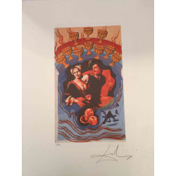 Litografia da série Salvador Dali Tarot off set 50x70 cm certificada