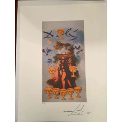 Salvador Dali Tarot serie Lithografie off set 50x70 cm gecertificeerd