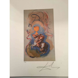 Litografia da série Salvador Dali Tarot off set 50x70 cm certificada
