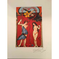 Salvador Dali Tarot serie Lithografie off set 50x70 cm gecertificeerd