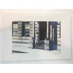 Edward Hopper Lithografie off set 57x38 cm gecertificeerd