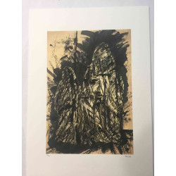 Mario Ceroli Lithografie off set 50x65 cm gecertificeerd