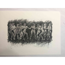 Mario Ceroli Lithographie hors set 50x65 cm certifiée