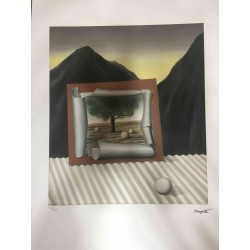 Rene Magritte Lithografie off set 50x70 cm gecertificeerd
