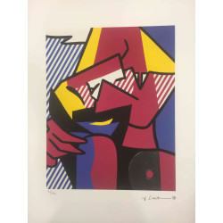 Roy Lichtenstein Lithographie Offset 50x35 cm zertifiziert