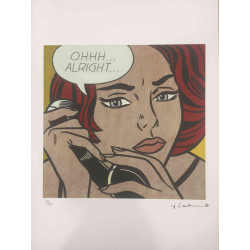 Roy Lichtenstein Lithographie Offset 50x35 cm zertifiziert
