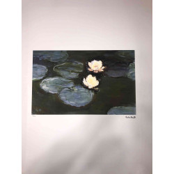 Litografía de Claude Monet fuera del juego 50x70 cm