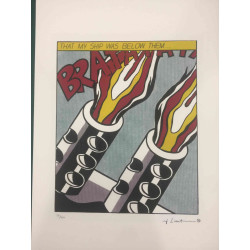 Roy Lichtenstein Lithographie Offset 50x35 cm zertifiziert