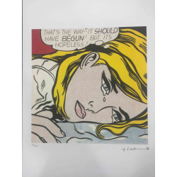 Roy Lichtenstein Lithographie Offset 50x35 cm zertifiziert