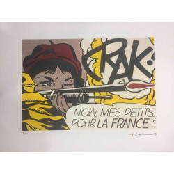 Roy Lichtenstein Lithographie Offset 50x35 cm zertifiziert
