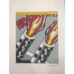 Roy Lichtenstein Lithographie Offset 50x35 cm zertifiziert