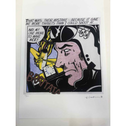 Roy Lichtenstein Lithographie Offset 50x35 cm zertifiziert
