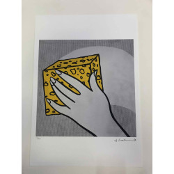 Roy Lichtenstein 50x35 cm-ko off-set litografia ziurtagiria