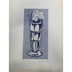 Roy Lichtenstein Lithographie hors set 50x35 cm certifiée