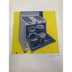 Roy Lichtenstein litografická ofsetová souprava 50x35 cm certifikovaná