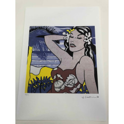 Roy Lichtenstein Litografía off set 50x35 cm certificada