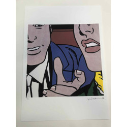 Roy Lichtenstein Lithographie hors set 50x35 cm certifiée