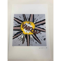 Roy Lichtenstein Lithographie hors set 50x35 cm certifiée