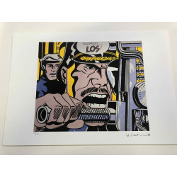 Roy Lichtenstein Litografia off set 50x35 cm certificada