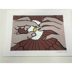 Roy Lichtenstein Litografia off set 50x35 cm certificada