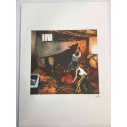 Renato Guttuso Litografia offset 50x70 cm certificat