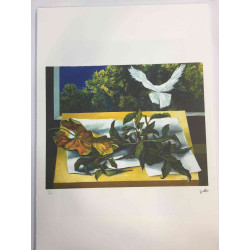 Renato Guttuso Litografia offset 50x70 cm certificat