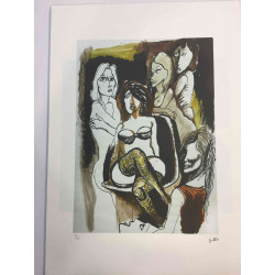 Renato Guttuso Offsetlithografie 50x70 cm gecertificeerd