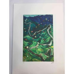 Renato Guttuso Offsetlithografie 50x70 cm gecertificeerd