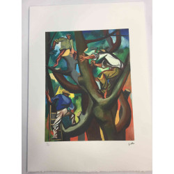 Renato Guttuso Litografia offset 50x70 cm certificat