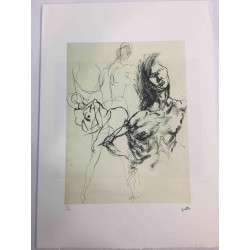 Renato Guttuso Litografia offset 50x70 cm certificat