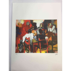 Renato Guttuso Litografia offset 50x70 cm certificat