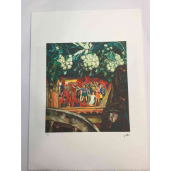 Renato Guttuso Litografia offset 50x70 cm certificat