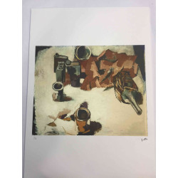 Renato Guttuso Litografia offset 50x70 cm certificat