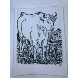 Litografía Picasso off set 50x70 cm Edición museo