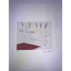 David Hockney  Litografia off set cm 50x70 certificata