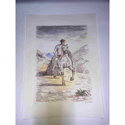 Giorgio De Chirico lithograph cm 50x70 signature pencil