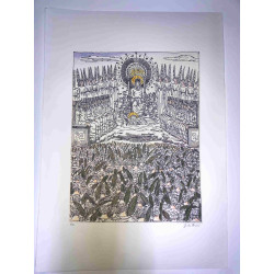Giorgio De Chirico lithograph cm 50x70 signature pencil