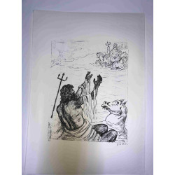 Giorgio De Chirico lithograph cm 50x70 signature pencil