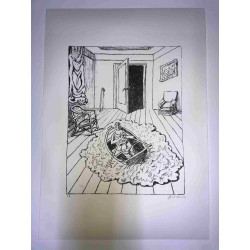 Giorgio De Chirico lithograph cm 50x70 signature pencil