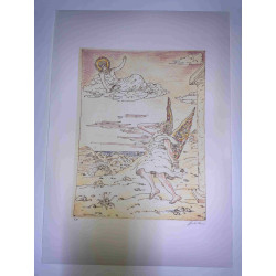 Giorgio De Chirico lithograph cm 50x70 signature pencil