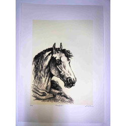 Giorgio De Chirico lithograph cm 50x70 signature pencil