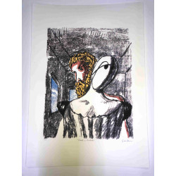 Giorgio De Chirico litho 50x70 cm potloodhandtekening