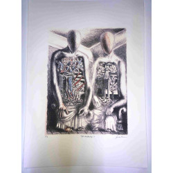 Giorgio De Chirico lithograph cm 50x70 signature pencil