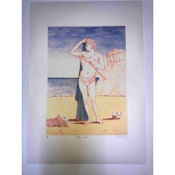 Giorgio De Chirico litho 50x70 cm potloodhandtekening