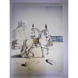 Giorgio De Chirico lithograph cm 50x70 signature pencil