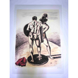 Giorgio De Chirico lithograph cm 50x70 signature pencil