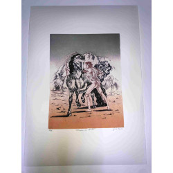 Giorgio De Chirico lithograph cm 50x70 signature pencil